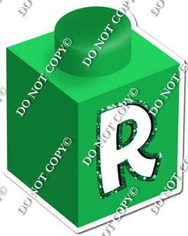 Green - R Letter Block