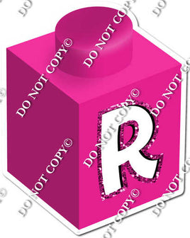 Hot Pink - R Letter Block