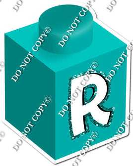 Teal - R Letter Block