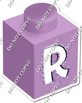 Lavender - R Letter Block