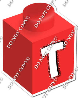 Red - T Letter Block