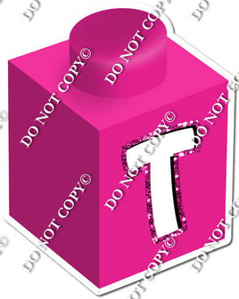 Hot Pink - T Letter Block