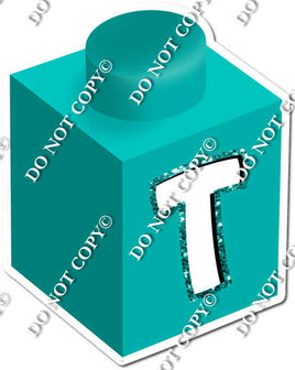 Teal - T Letter Block