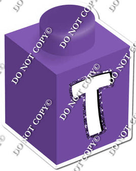 Purple - T Letter Block