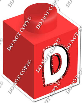 Red - D Letter Block