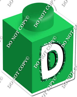 Green - D Letter Block