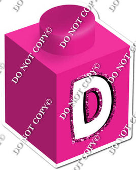 Hot Pink - D Letter Block