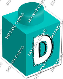 Teal - D Letter Block