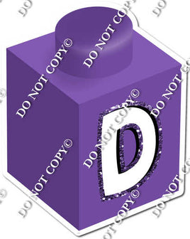 Purple - D Letter Block