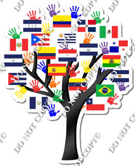Hispanic Heritage - Tree with Hand Prints
