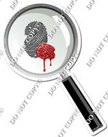 Magnifying Glass & Finger Print - Crime Scene w/ Variants