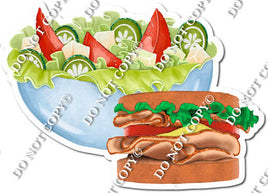 Turkey Sandwich and Salad w/ Variants
