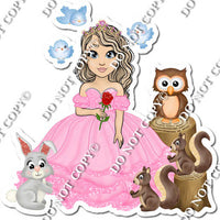 Princess in Pink Dress with Animals w/ Variants