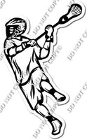 Lacrosse Player Silhouette w/ Variants