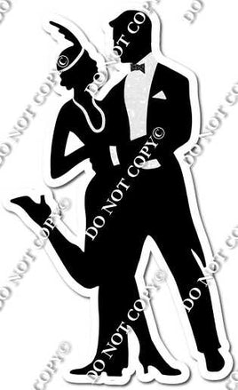 1 Great Gatsby Man & Woman Dancing Silhouette w/ Variants