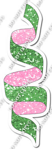 Lime Green & Baby Pink Streamer - Style 1