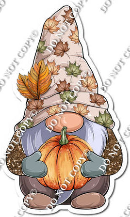 Gnome - Holding a Pumpkin