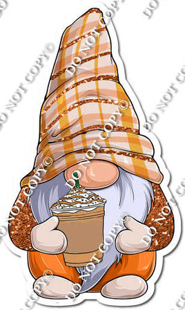 Gnome - Holding a Frappuccino