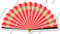 Hand Fan - Red & Gold w/ Variants