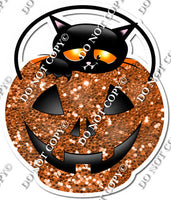 Pumpkin Basket - Orange with Cat w/ Variants