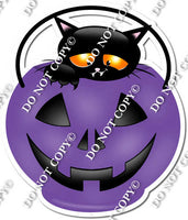 Pumpkin Basket - Purple with Cat w/ Variants