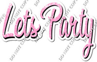 Horizontal - Sparkle - Let's Party Statement w/ Multiple Colors