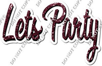 Horizontal - Sparkle - Let's Party Statement w/ Multiple Colors