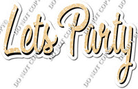 Horizontal - Sparkle - Let's Party Statement w/ Multiple Colors