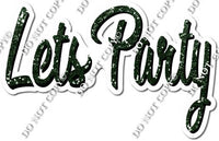 Horizontal - Sparkle - Let's Party Statement w/ Multiple Colors