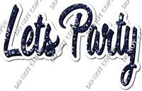 Horizontal - Sparkle - Let's Party Statement w/ Multiple Colors