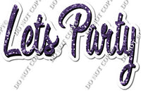 Horizontal - Sparkle - Let's Party Statement w/ Multiple Colors