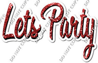 Horizontal - Sparkle - Let's Party Statement w/ Multiple Colors