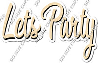 Horizontal - Flat - Let's Party Statement w/ Multiple Colors