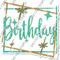 Gold Border - Mint Happy Birthday Statement w/ Variants