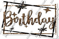 Black Border - Chocolate Happy Birthday Statement w/ Variants