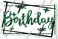 Black Border - Green Happy Birthday Statement w/ Variants