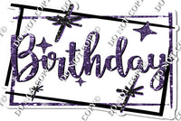 Black Border - Purple Happy Birthday Statement w/ Variants