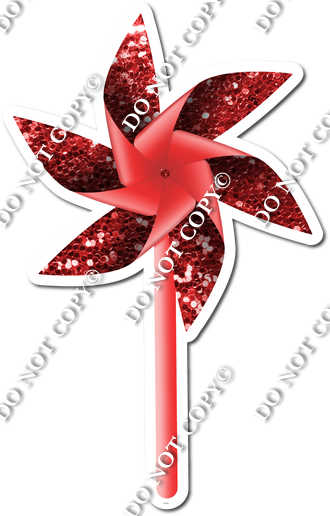 Sparkle - Red - Pinwheel| Sign Swag USA