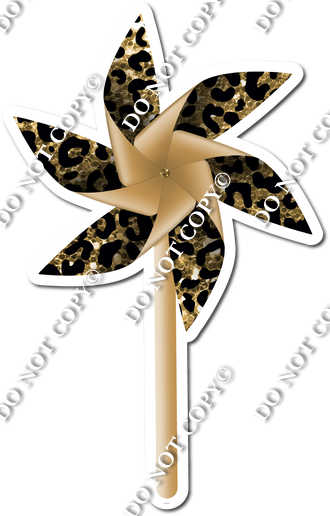 Sparkle - Gold Leopard - Pinwheel| Sign Swag USA