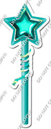 Teal Floral - Wand w/ Variants