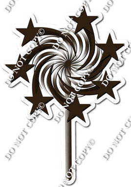 Flat - Chocolate - Spinning Star Wand w/ Variants