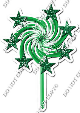 Sparkle - Green - Spinning Star Wand w/ Variants
