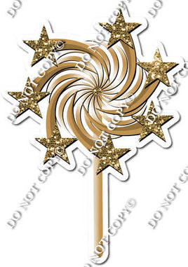 Sparkle - Gold - Spinning Star Wand w/ Variants