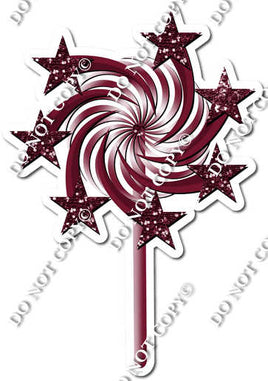 Sparkle - Burgundy - Spinning Star Wand w/ Variants