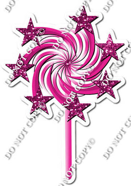 Sparkle - Hot Pink - Spinning Star Wand w/ Variants