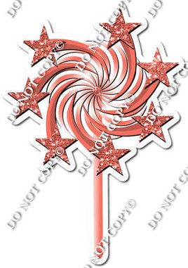 Sparkle - Coral - Spinning Star Wand w/ Variants