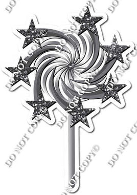 Sparkle - Silver - Spinning Star Wand w/ Variants