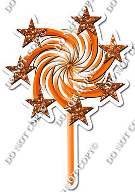 Sparkle - Orange - Spinning Star Wand w/ Variants