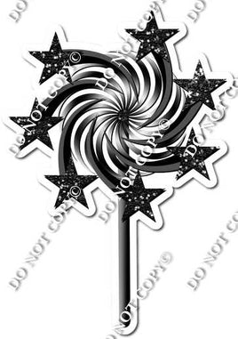 Sparkle - Black - Spinning Star Wand w/ Variants