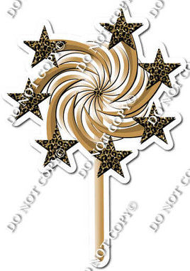 Sparkle - Gold Leopard - Spinning Star Wand w/ Variants